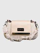 EK SUN Glossy Nude Beige Shoulder Bag