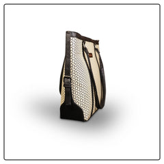 Eksun Geometric Print PU Leather Bag