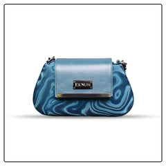 Marble Blue Elegance EK SUN Sling Bag