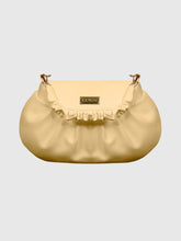 EK SUN Sunshine Yellow Ruched Shoulder Bag