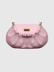 EK SUN Soft Pink Ruched Shoulder Bag