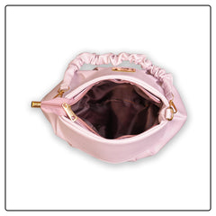 EK SUN Soft Pink Ruched Shoulder Bag