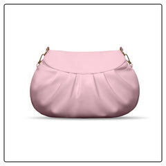 EK SUN Soft Pink Ruched Shoulder Bag