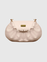 EK SUN Classic White Ruffle Hobo Bag