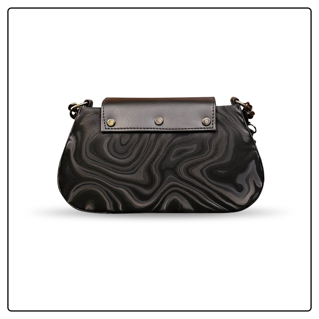 Ek Sun Black Leather Shoulder Bag